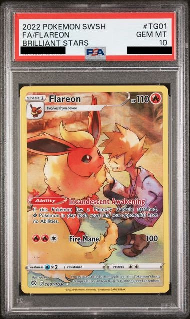 2022 Brilliant Stars - Trainer Gallery Flareon - PSA 10