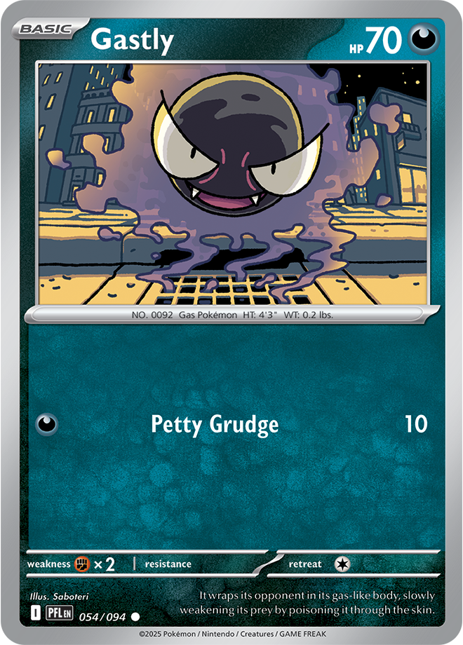 Gastly - ME Phantasmal Flames 054/094 (Reverse Holo)