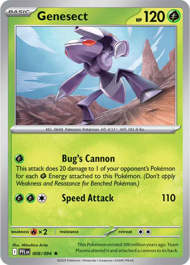 Genesect - ME Phantasmal Flames 008/094 (Reverse Holo)