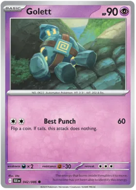 Golett - Black Bolt 042/086 (Poke Ball Holo)