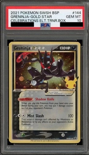 Greninja Gold Star - 25th Pokemon Celebrations Promo - PSA 10