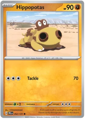 Hippopotas - Prismatic Evolutions 052/131 (Reverse Holo)