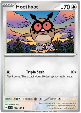 Hoothoot - Stellar Crown 114/142 (Reverse Holo)