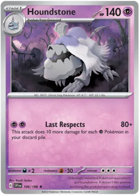 Houndstone - Scarlett & Violet 106/198 (Holo)