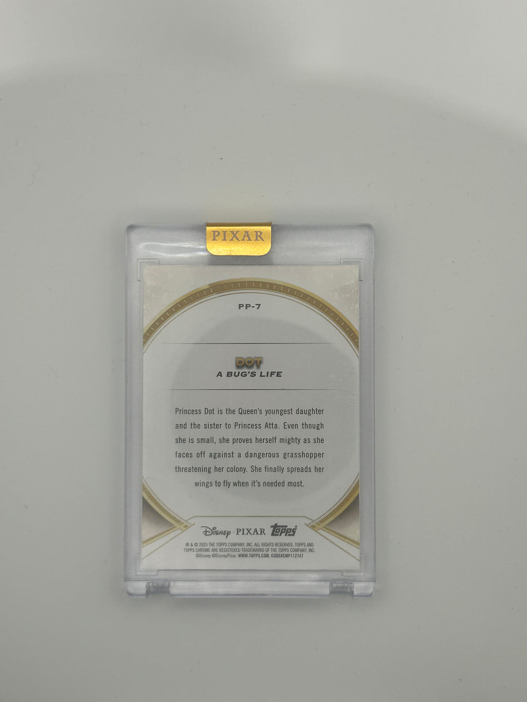Topps Pixar Gold - Dot "A Bug's Life" - Perfection /5 (Encased)
