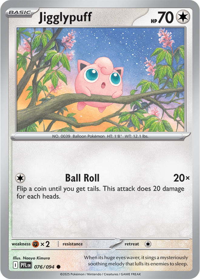 Jigglypuff - ME Phantasmal Flames 076/094 (Reverse Holo)