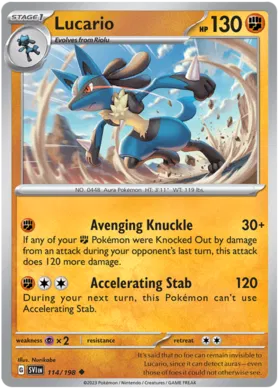 Lucario - Scarlett & Violet 114/198 (Reverse Holo)