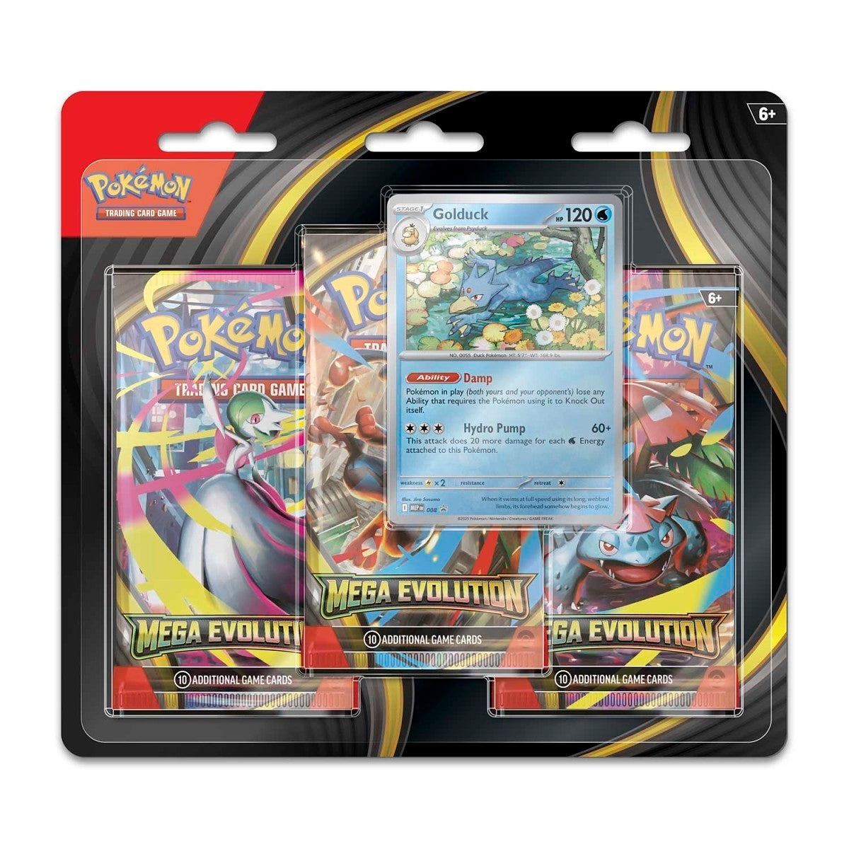Mega Evolution 3 Pack Blister - Golduck (Sealed)