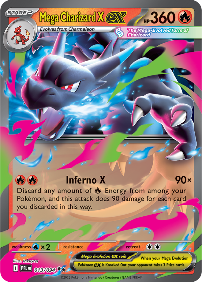 Mega Charizard X EX - ME Phantasmal Flames 013/094