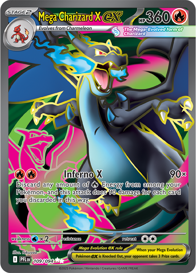 Mega Charizard EX - ME Phantasmal Flames - 109/094 (Full Art)