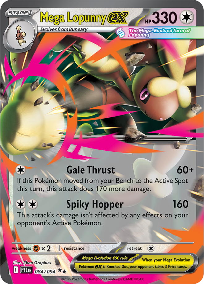 Mega Lopunny EX - ME Phantasmal Flames 084/094