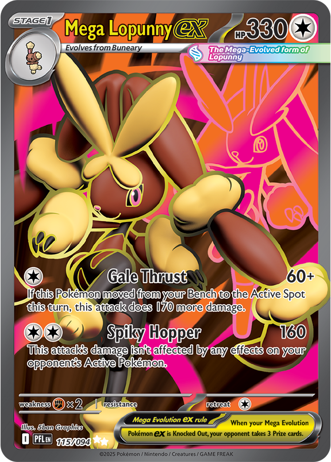 Mega Lopunny EX - ME Phantasmal Flames - 115/094 (Full Art)