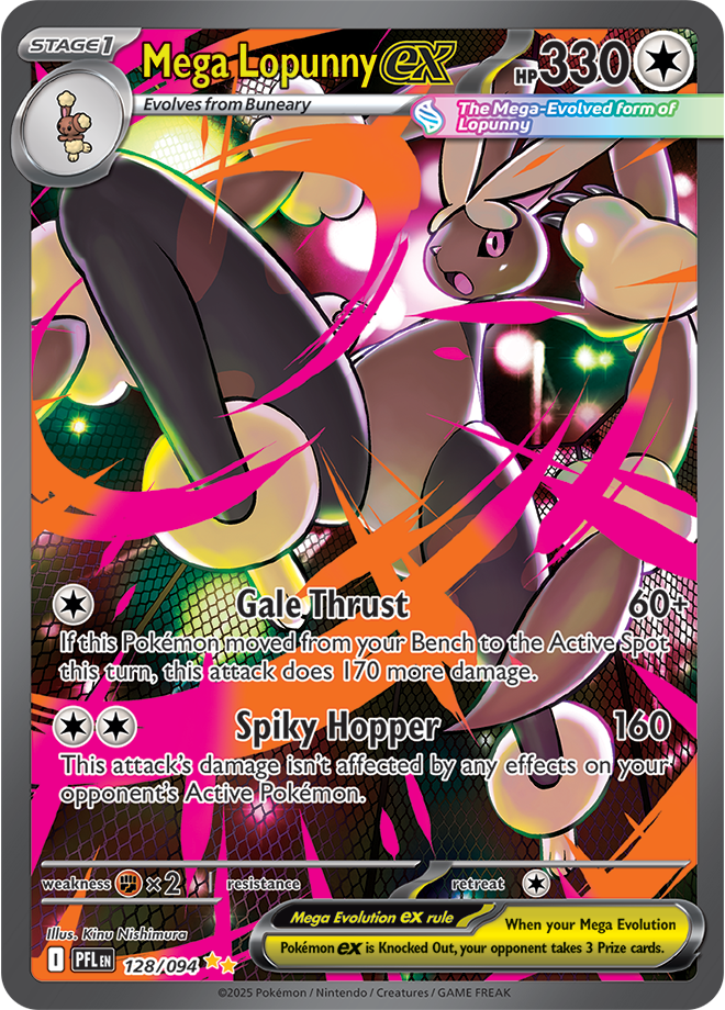 Mega Lopunny EX - ME Phantasmal Flames - 128/094 (Secret Illustration Rare)