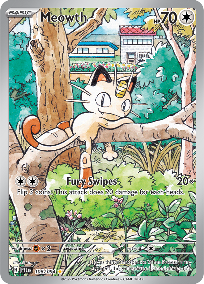 Meowth - ME Phantasmal Flames - 106/094 (Illustration Rare)