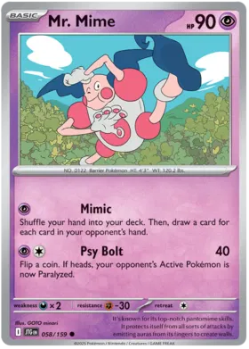 Mr. Mime  - Journey Together 058/159 (Reverse Holo)