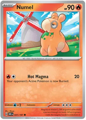 Numel - Obsidian Flames 031/197 (Reverse Holo)