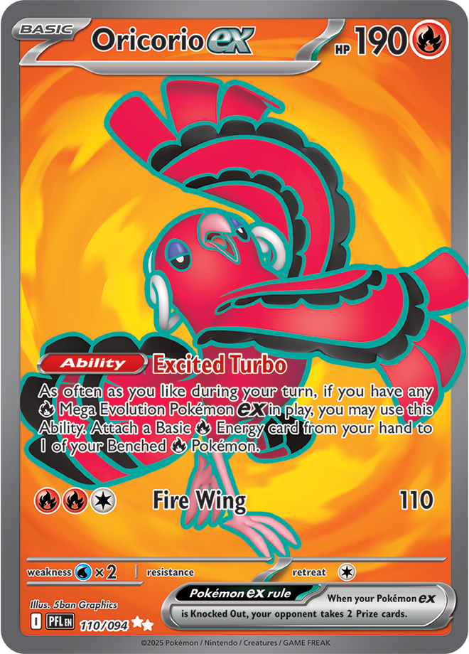 Oricorio EX - ME Phantasmal Flames - 110/094 (Full Art)