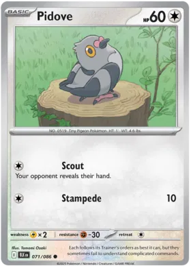 Pidove - Black Bolt 071/086 (Reverse Holo)