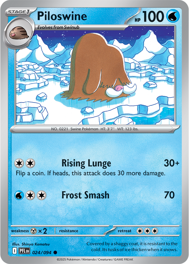 Piloswine - ME Phantasmal Flames 024/094 (Reverse Holo)
