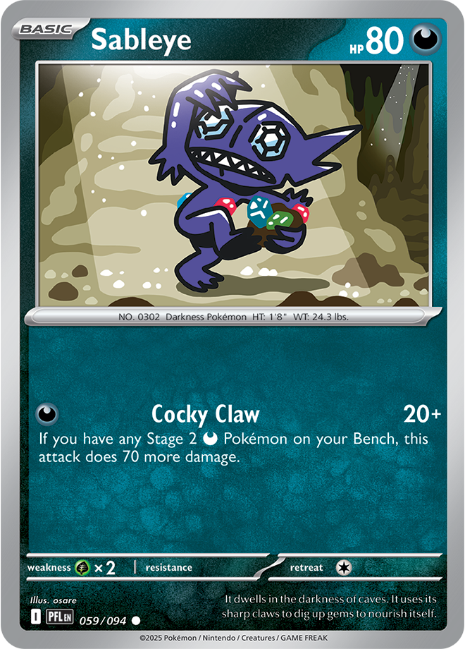 Sableye - ME Phantasmal Flames 059/094 (Reverse Holo)