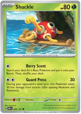 Shuckle - Obsidian Flames 005/197 (Reverse Holo)