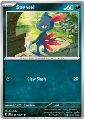 Sneasel - Prismatic Evolutions 061/131 (Reverse Holo)