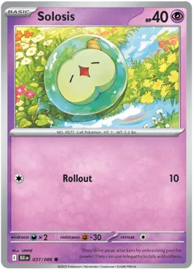 Solosis - Black Bolt 037/086 (Poke Ball Holo)