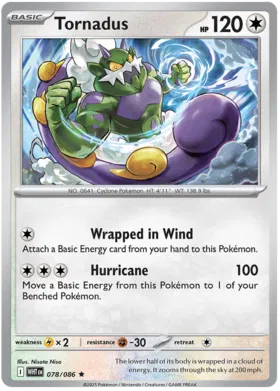 Tornadus - White Flare 078/086 (Reverse Holo)