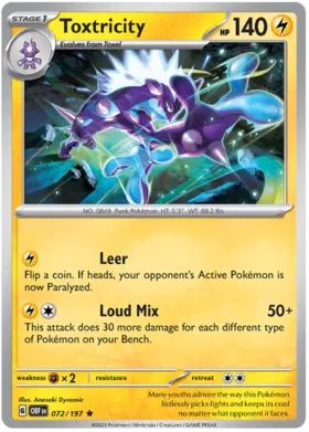 Toxtricity - Obsidian Flames 072/197 (Holo)