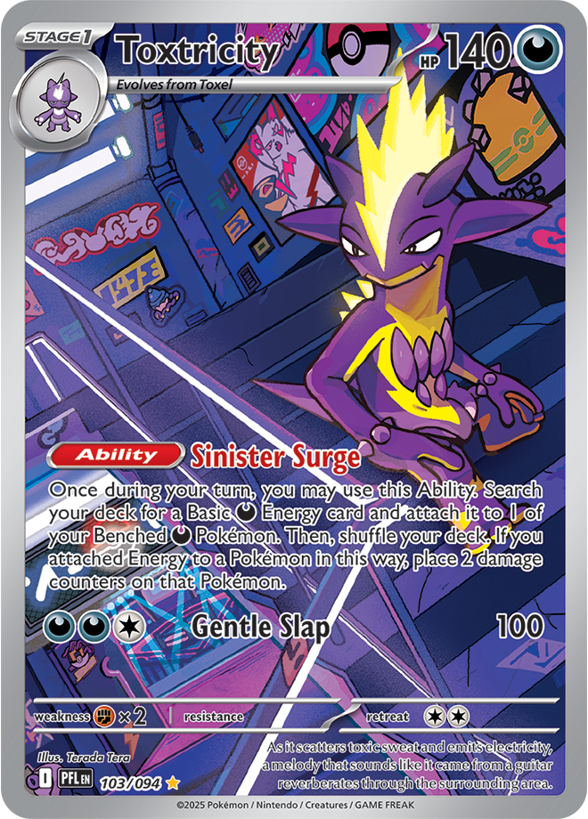 Toxtricity - ME Phantasmal Flames - 103/094 (Illustration Rare)