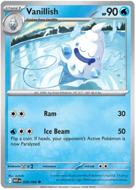 Vanillish - White Flare 028/086 (Reverse Holo)