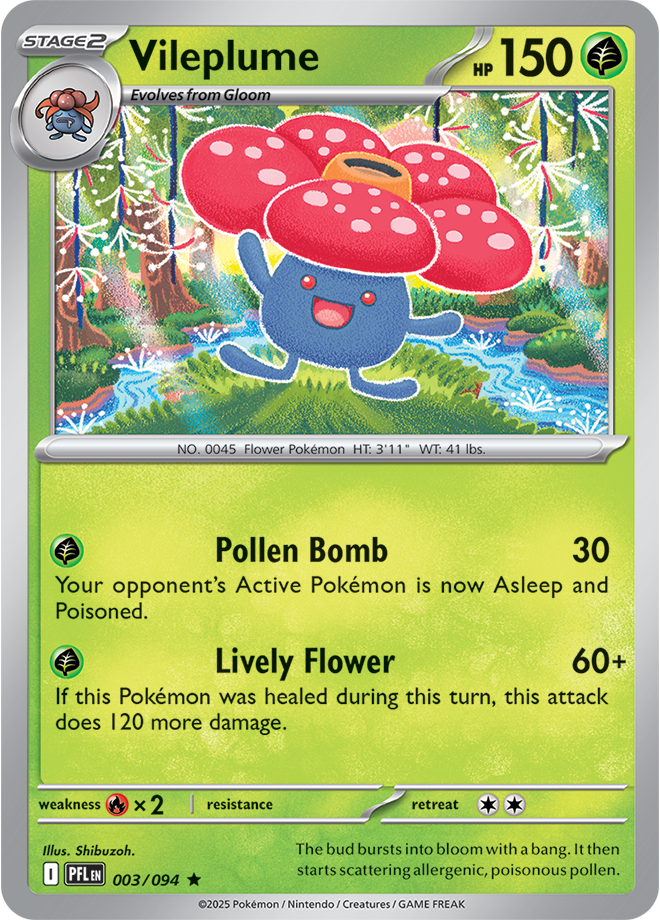 Vileplume - ME Phantasmal Flames 003/094 (Reverse Holo)