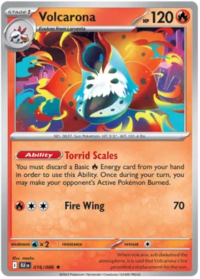 Volcarona - Black Bolt 016/086 (Holo)