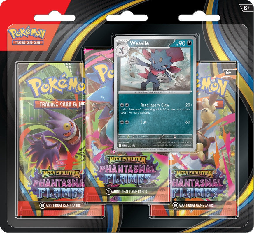 Phantasmal Flames 3 Pack Blister - Weavile (Sealed)