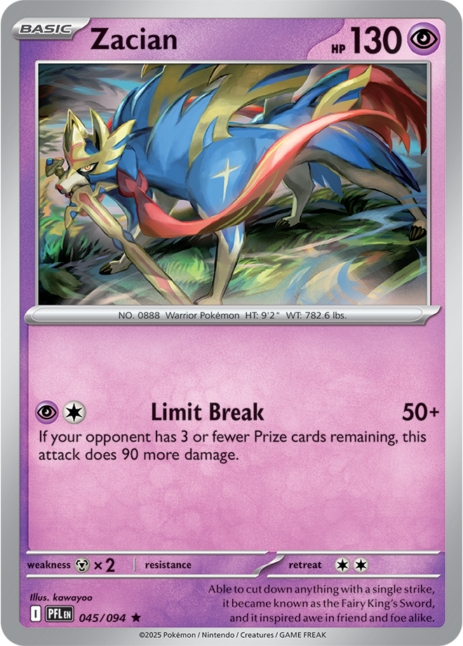 Zacian - ME Phantasmal Flames 045/094 (Holo)