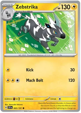 Zebstrika - Surging Sparks 063/191 (Reverse Holo)