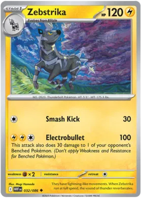 Zebstrika - White Flare 032/086 (Reverse Holo)