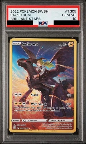 Brilliant Stars - Zekrom F/A - PSA 10
